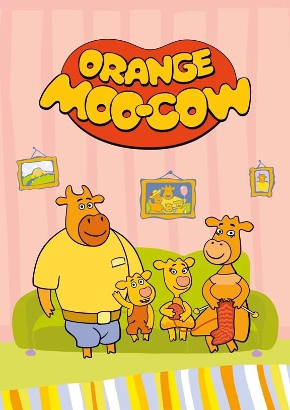Orange Moo-Cow poster